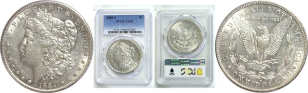 1884-S Morgan Dollar  -  PCGS AU-55