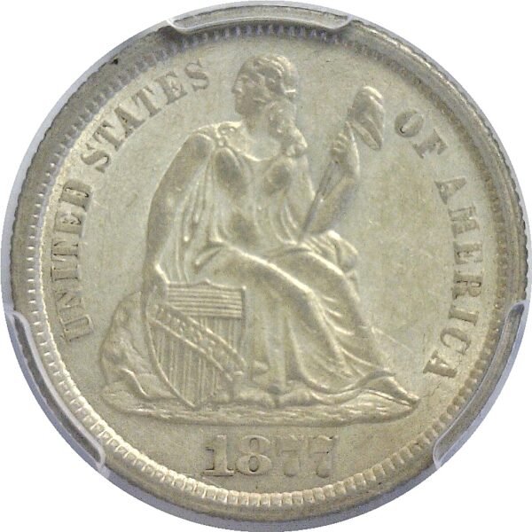 1877-CC Seated Liberty Dime  -  PCGS AU-55 - Image 2