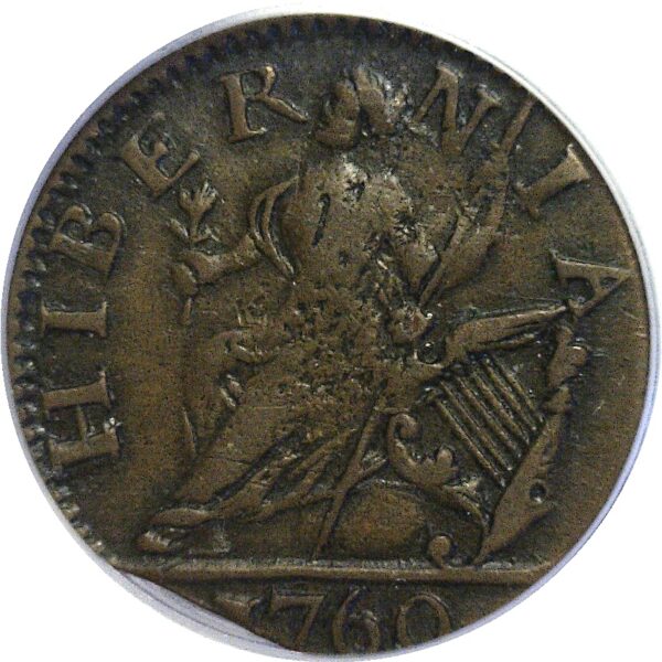 1760 Voce Populi Farthing  -  PCGS AU-50 - Image 3