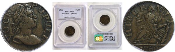 1760 Voce Populi Farthing  -  PCGS AU-50