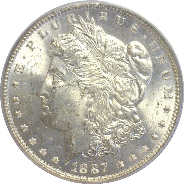 1887/6 Morgan Dollar  -  PCGS MS-63 - Image 2