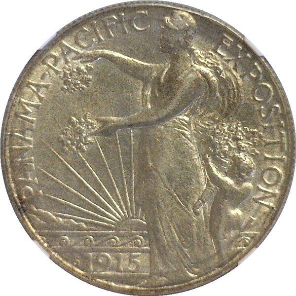 1915-S Panama-Pacific Commemorative Half Dollar  -  NGC AU-55 - Image 2