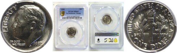 1982 Roosevelt Dime  -  PCGS MS-65