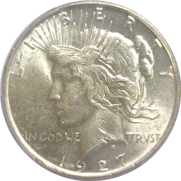 1927-D Peace Dollar  -  PCGS AU-58 - Image 2