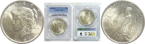 1927-D Peace Dollar  -  PCGS AU-58