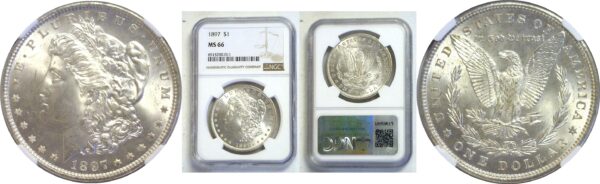 1897  Morgan Dollar - NGC MS-66