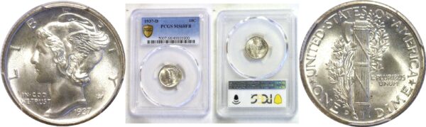 1937-D Mercury Dime  -  PCGS MS-68 FB