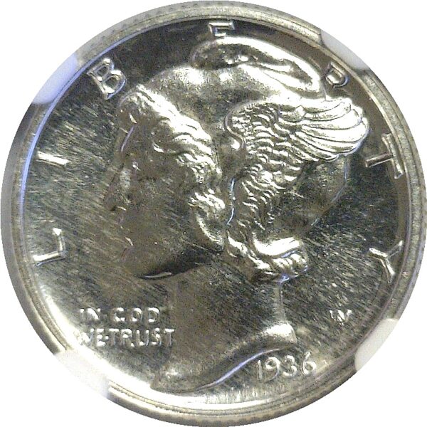 1936  Mercury Dime  -  NGC PF-67 - Image 2