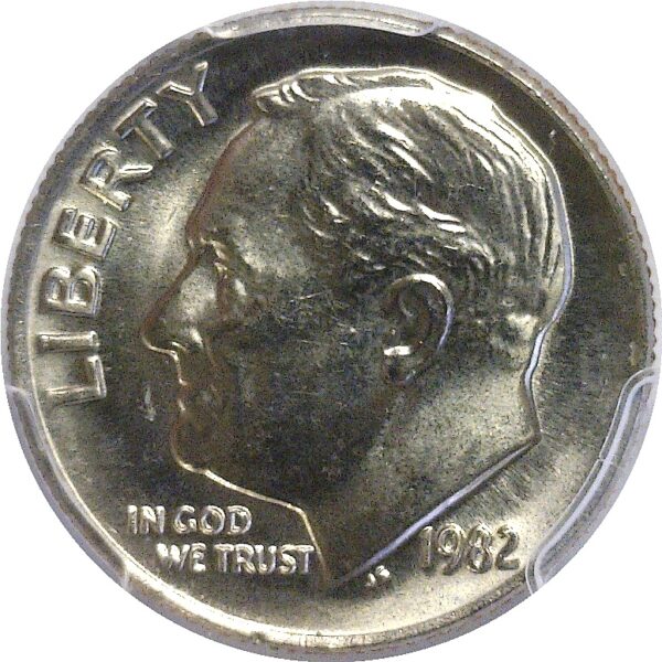 1982 Roosevelt Dime  -  PCGS MS-65 - Image 2