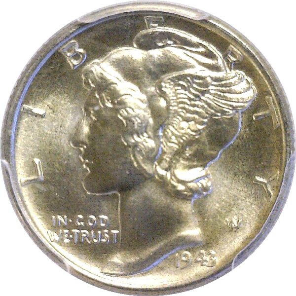 1943-D Mercury Dime. -  PCGS MS-67+ FB - Image 2