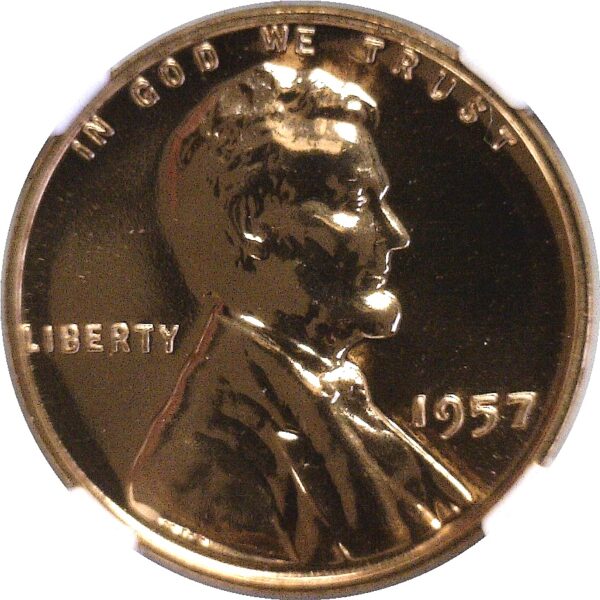 1957 Lincoln Cent  -  NGC PR-69 RD - Image 2