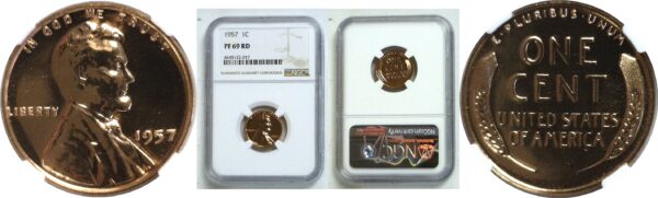 1957 Lincoln Cent  -  NGC PR-69 RD