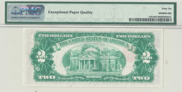 1928 $2 Legal Tender Fr 1501 PMG-66 EPQ - Image 3