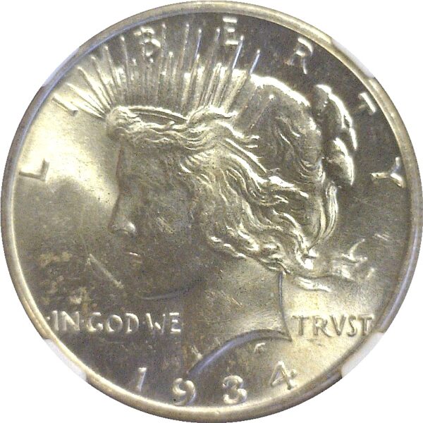 1934 Peace Dollar  -  NGC MS-63 - Image 2