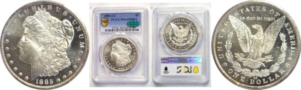 1885-CC Morgan Dollar.  -   PCGS MS-64 DMPL.  CAC