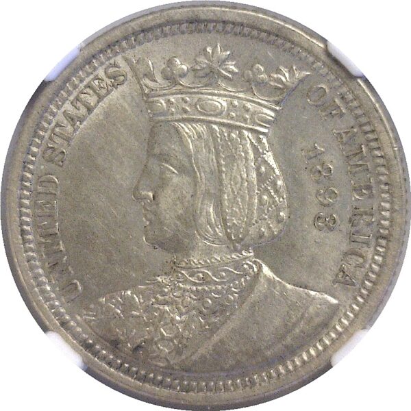 1893 Isabella Quarter Commemorative  -  NGC AU-58 - Image 2