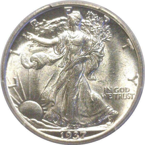 1937-S Walking Liberty Half Dollar. -  PCGS AU-58 - Image 2