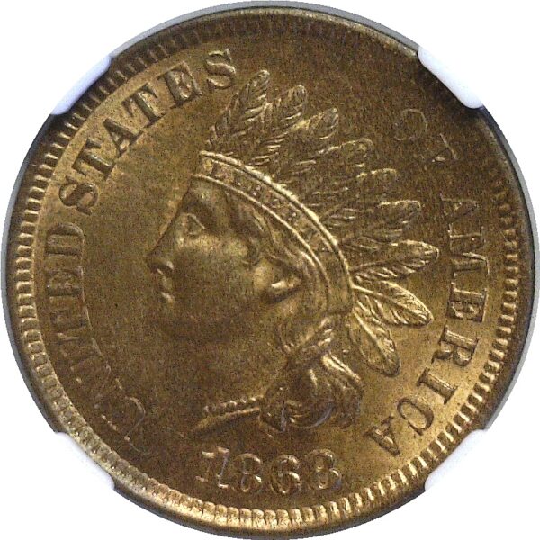 1868 Indian Head Cent -   NGC MS-65 RB - Image 2