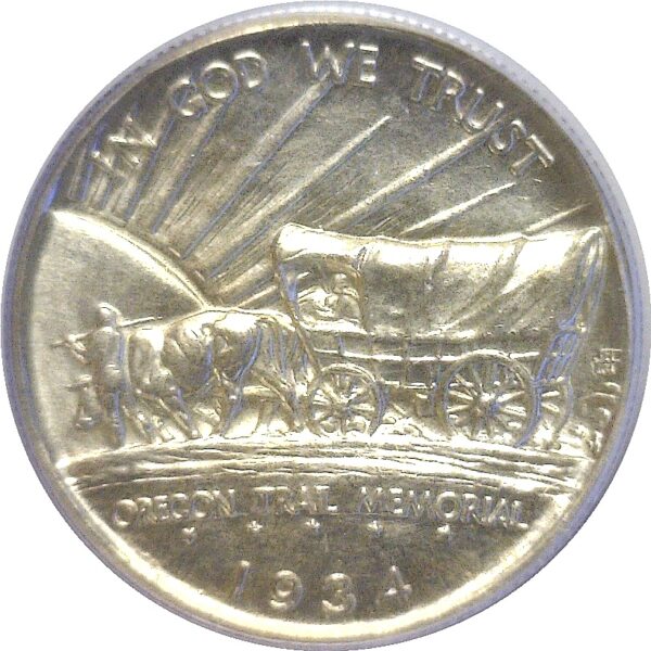 1934-D Oregon Trail Commemorative Half Dollar. -  PCGS MS-65 - Image 3