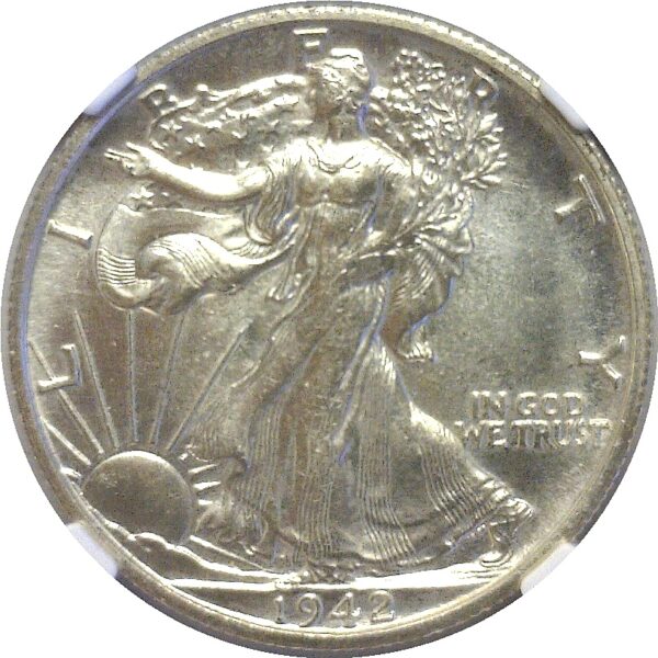 1942-S Walking Liberty Half Dollar. -  NGC MS-66 - Image 2