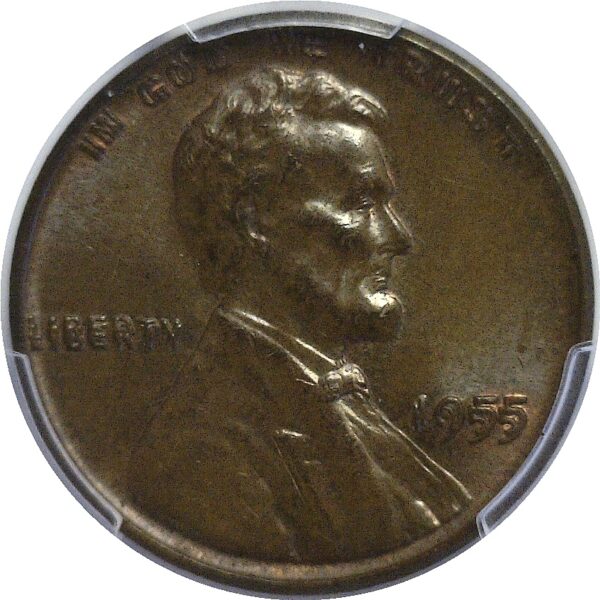 1955 Doubled Die Obverse. Lincoln Cent. -  PCGS MS-64 BN. CAC - Image 2