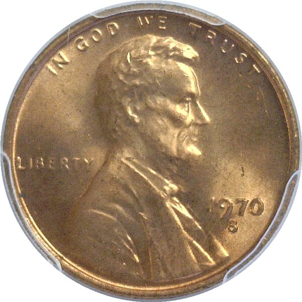 1970-S Lincoln Cent  -  PCGS MS-66 RD - Image 2