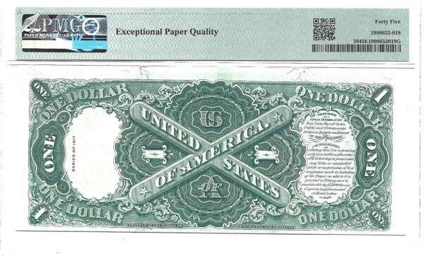 1917 $1 Legal Tender Note Fr-39 PMG XF-45 EPQ - Image 3