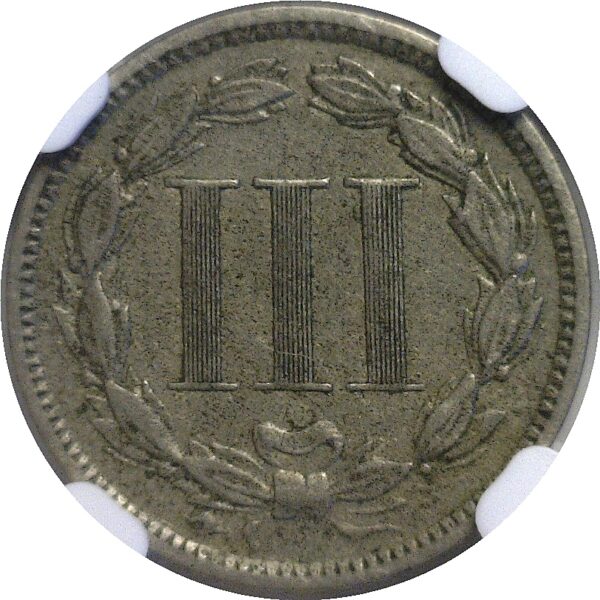 1879 Nickel Three Cent  -  NGC XF-45 - Image 3