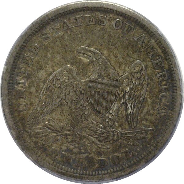 1843 Seated Liberty Dollar  -  PCGS XF-45 - Image 3