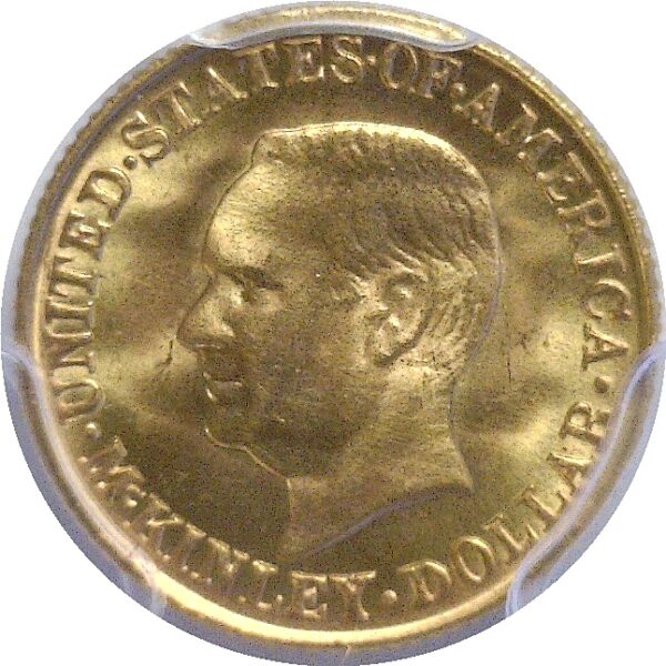 1917 $1 McKinley Gold Commemorative. -  PCGS MS-66 - Image 2