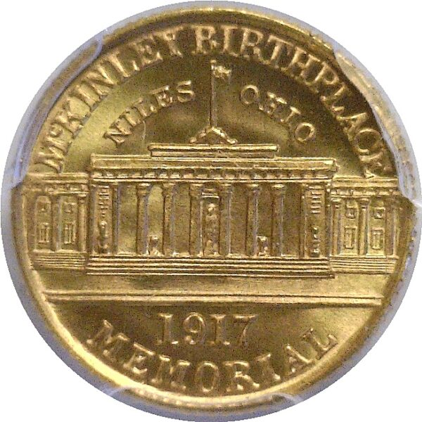 1917 $1 McKinley Gold Commemorative. -  PCGS MS-66 - Image 3