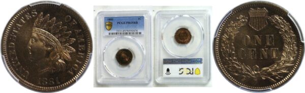 1881 Indian Head Cent  -  PCGS PR-65 RB