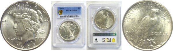 1926-S Peace Dollar  -  PCGS MS-65+