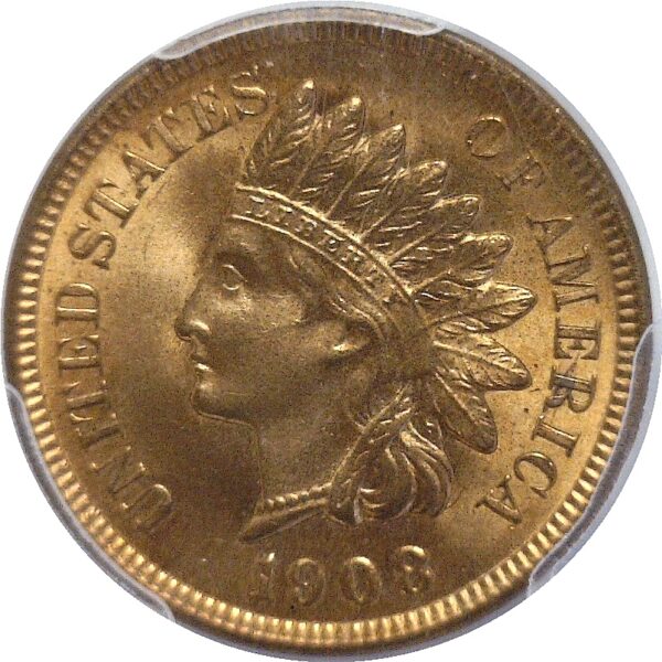 1908 Indian Head Cent  -  PCGS MS-66 RD - Image 2