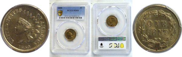 1859 Indian Head Cent  -  PCGS MS-64