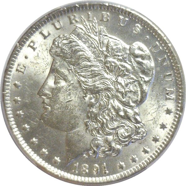 1891-CC Morgan Dollar  -  PCGS AU-58 - Image 2