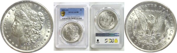 1891-CC Morgan Dollar  -  PCGS AU-58