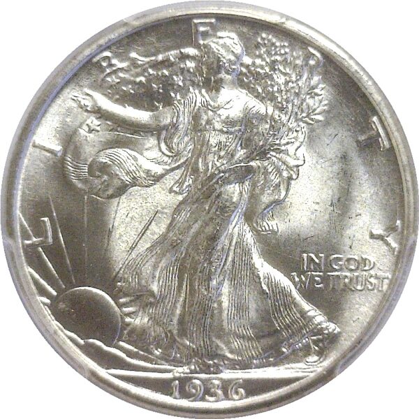 1936-S Walking Liberty Half Dollar  -  PCGS MS65+  CAC - Image 2