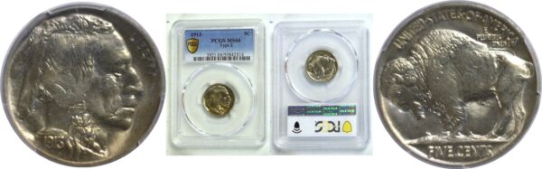 1913 T-2  Buffalo Nickel  -  PCGS MS-66