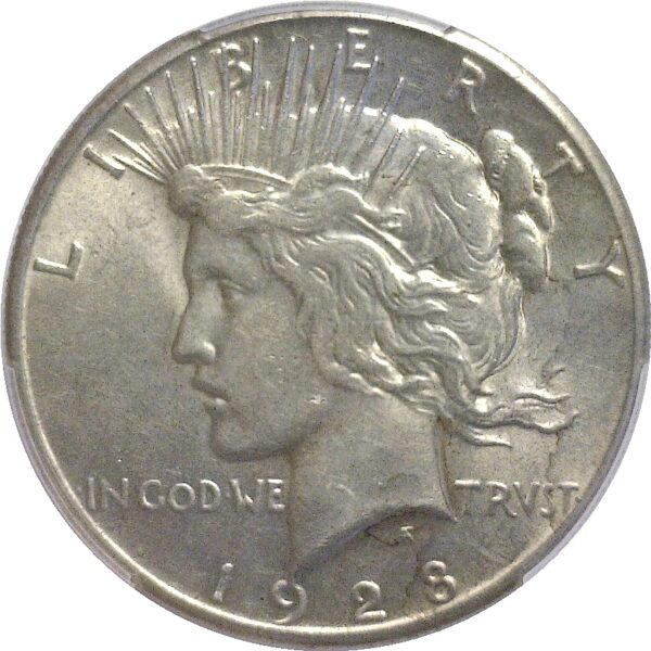 1928 Peace Dollar  -  PCGS AU-55 - Image 2