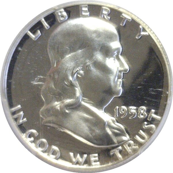 1958 Franklin Half Dollar  -  PCGS PR-67 CAM - Image 2