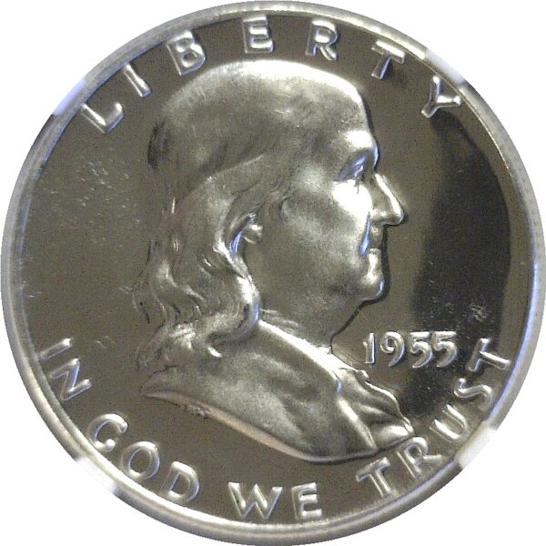 1955 Franklin Half Dollar  -  NGC PF-68 - Image 2