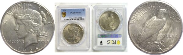 1928 Peace Dollar  -  PCGS AU-55