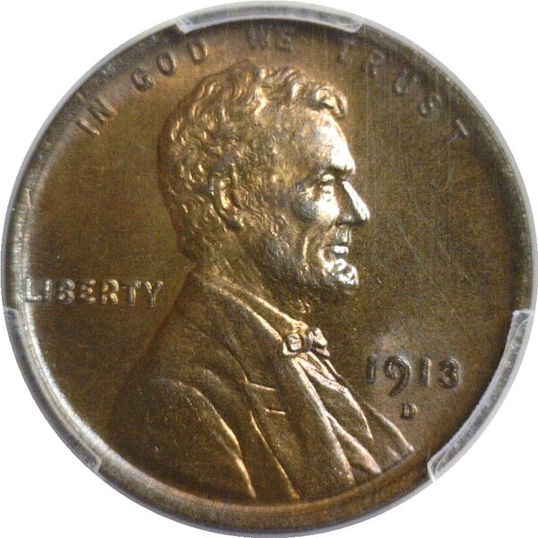 1913-D Lincoln Cent. -  PCGS MS-65 RB - Image 2