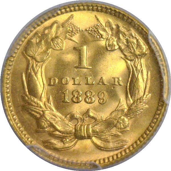 1889 One Dollar Gold Coin. -  PCGS MS-67 CAC - Image 3