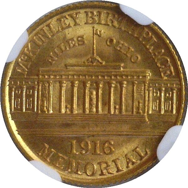 1916 $1 McKinley Gold Commemorative. -  NGC MS-66 - Image 3