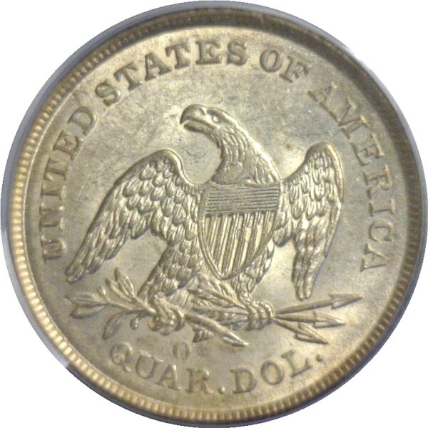 1840-O Seated Liberty Quarter  -  PCGS AU-58 - Image 3