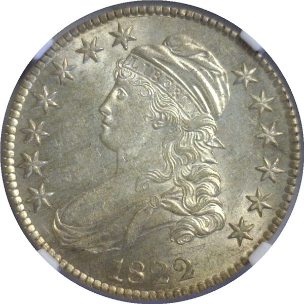 1822 Bust Half Dollar  -  NGC MS-61 - Image 2