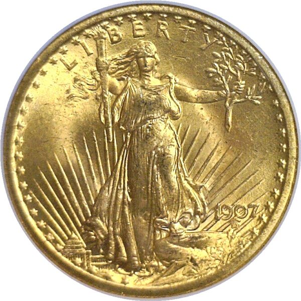 1907 $20 St. Gaudens  -  NGC MS-64 - Image 2