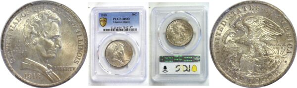 1918 Lincoln Commemorative Half Dollar  -  PCGS MS-66